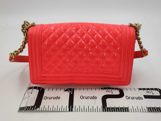 CHANEL Boy Chanel 25 Red Seal Card Shoulder Bag