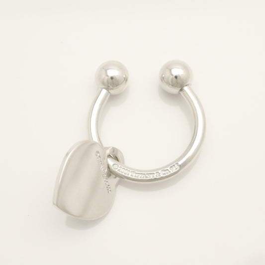 Tiffany & Co. Return to Tiffany Heart Tag Key Ring, 925 Sterling Silver, 21.11g Charm