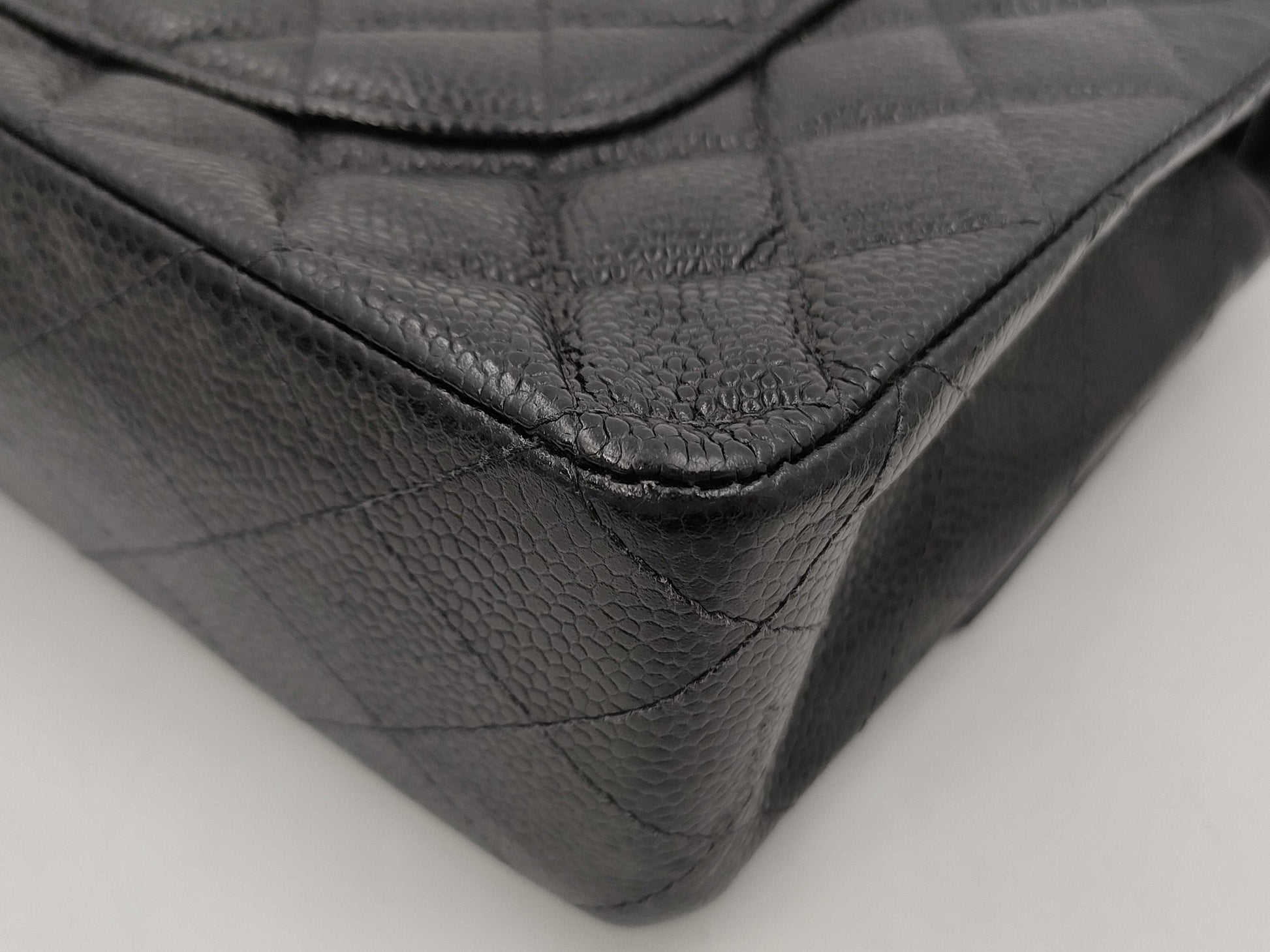 CHANEL Matelasse Caviar Skin Double Flap Double Chain Shoulder Bag, No. 8