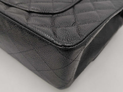 CHANEL Matelasse Caviar Skin Double Flap Double Chain Shoulder Bag, No. 8