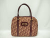 Dior Trotter Christian Dior Mini Boston Canvas Bordeaux Handbag