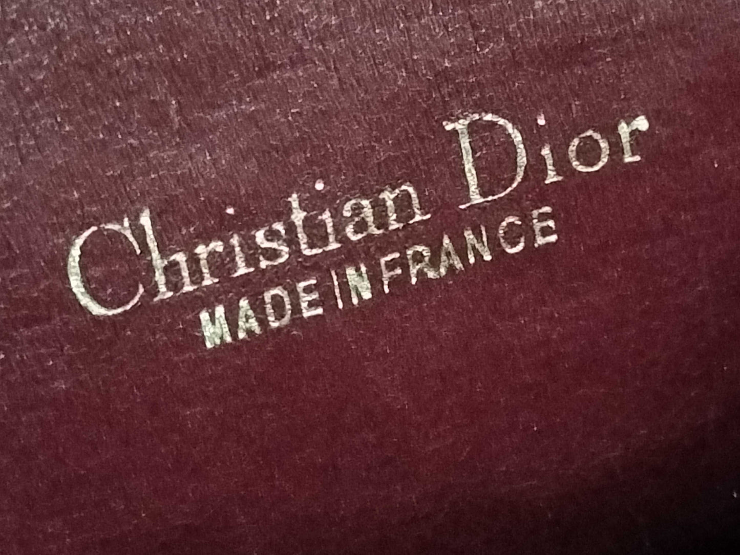 Dior Trotter Christian Dior Mini Boston Canvas Bordeaux Handbag