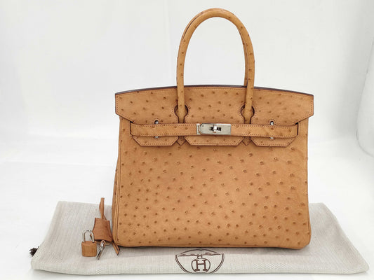HERMES HERMES Birkin Hermes Birkin 30 □K Ostrich Handbag Handbag