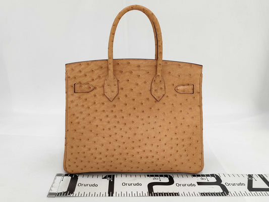 HERMES HERMES Birkin Hermes Birkin 30 □K Ostrich Handbag Handbag
