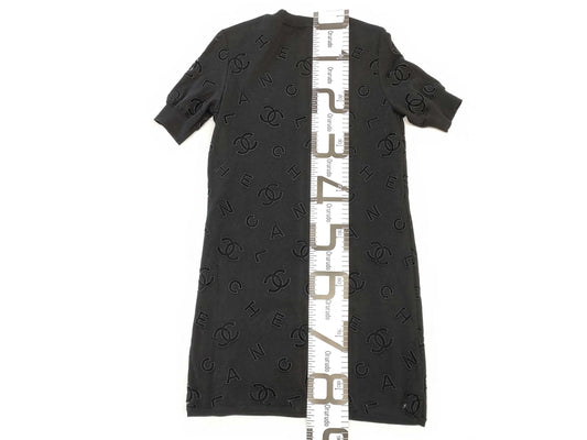 CHANEL CHANEL Coco Mark All-Over Print Dress Button Size 36 Dress