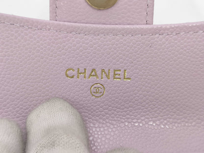 CHANEL Mini Chain Wallet Matelasse Caviar Leather Pink GD Hardware AP0238 A3U58K07 Shoulder Bag