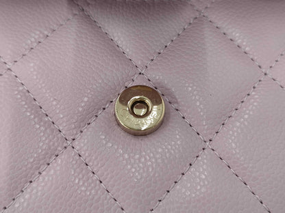 CHANEL Mini Chain Wallet Matelasse Caviar Leather Pink GD Hardware AP0238 A3U58K07 Shoulder Bag