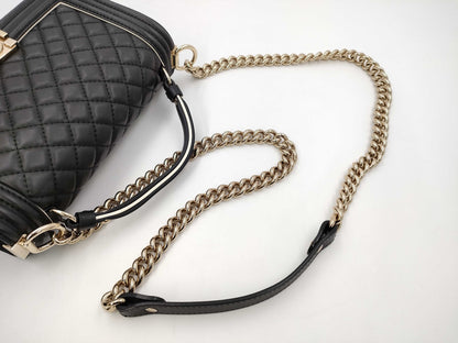 CHANEL Lambskin Boy Chain Shoulder Bag, No. 27
