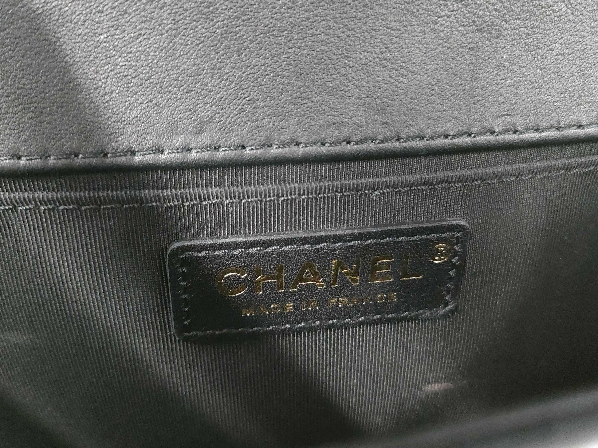 CHANEL Lambskin Boy Chain Shoulder Bag, No. 27