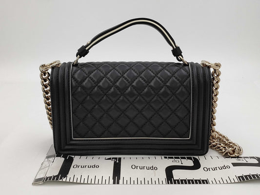 CHANEL Lambskin Boy Chain Shoulder Bag, No. 27