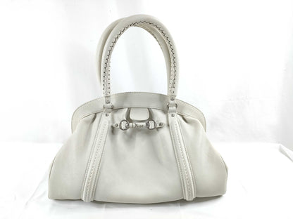 Dior Leather Hand Ivory Handbag