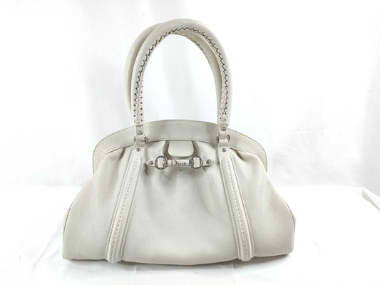 Dior Leather Hand Ivory Handbag
