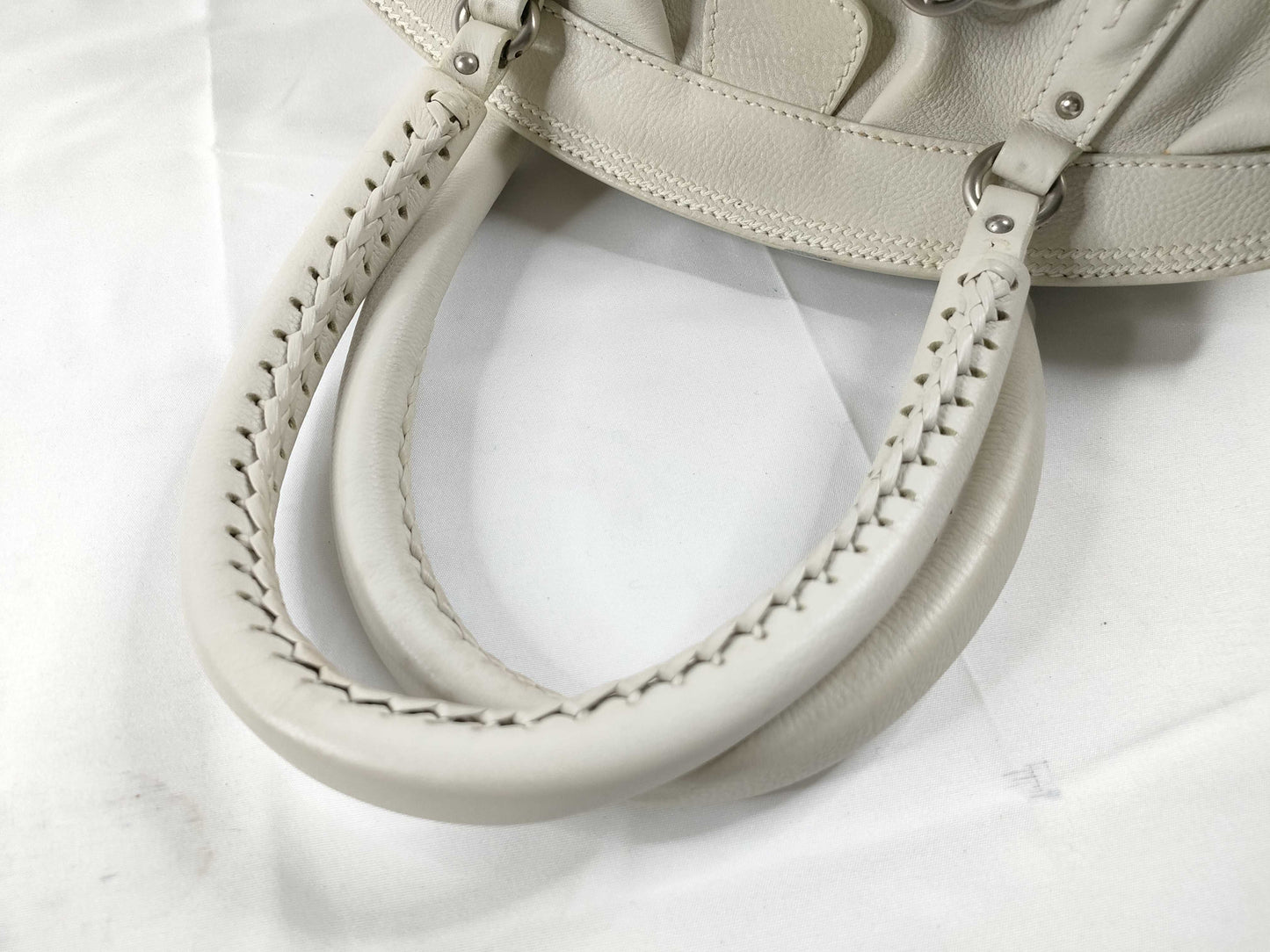 Dior Leather Hand Ivory Handbag
