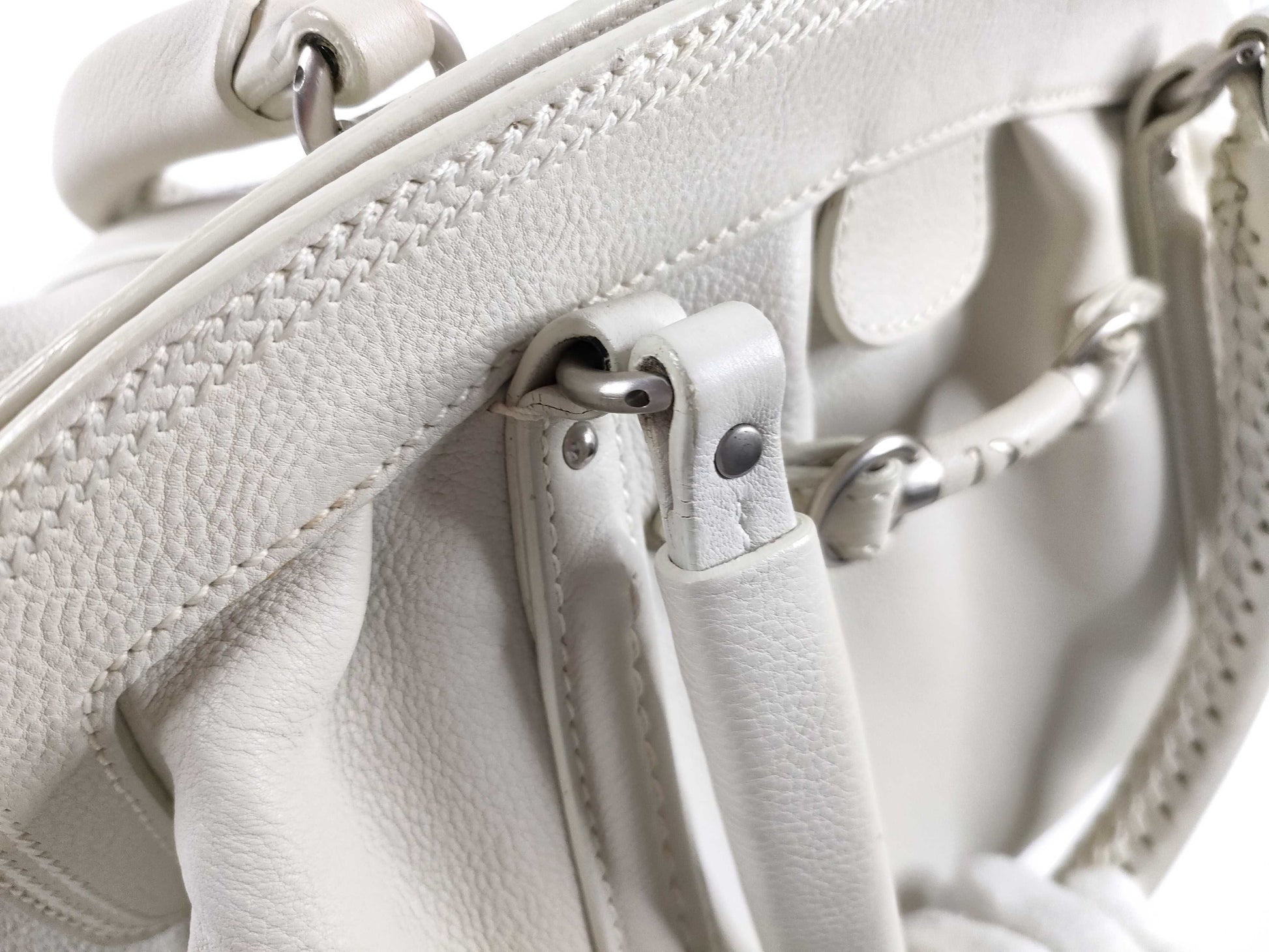 Dior Leather Hand Ivory Handbag