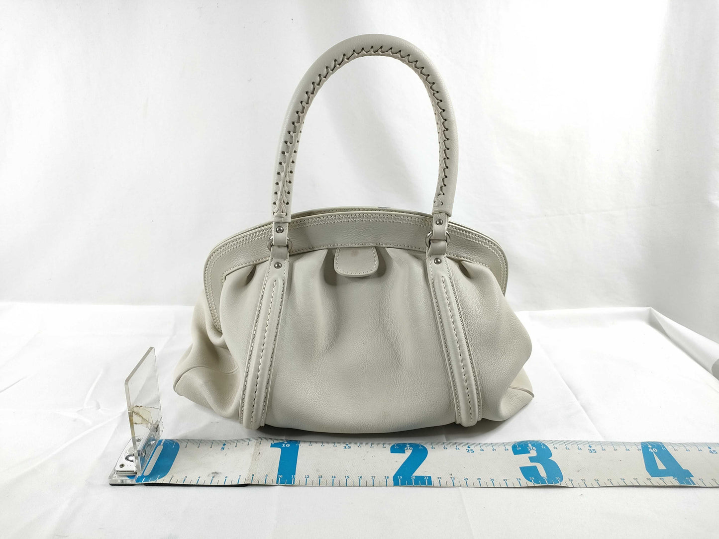 Dior Leather Hand Ivory Handbag