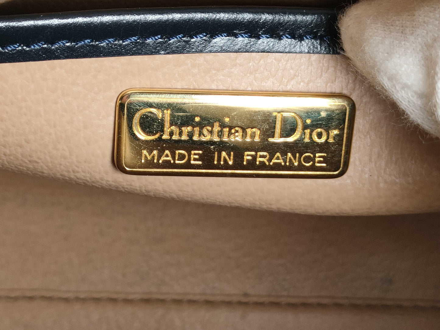 Dior Trotter PVC Mini Boston Handbag in Navy