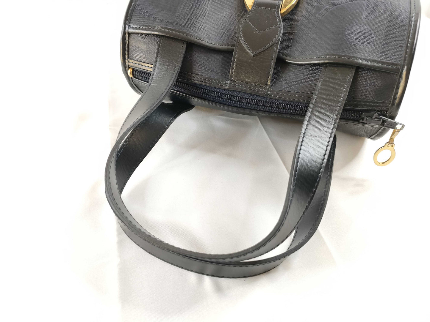 Dior Trotter PVC Mini Boston Handbag in Navy