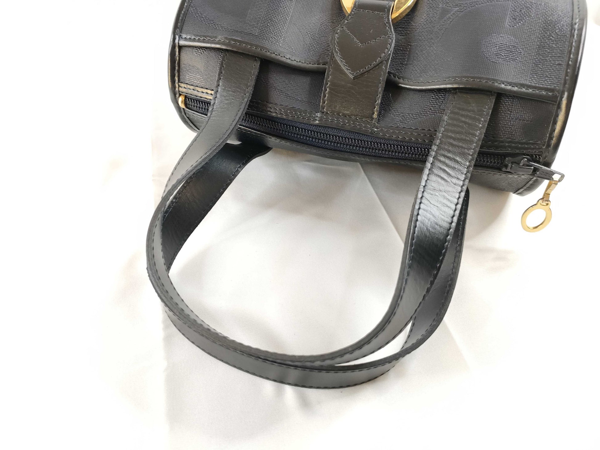 Dior Trotter PVC Mini Boston Handbag in Navy