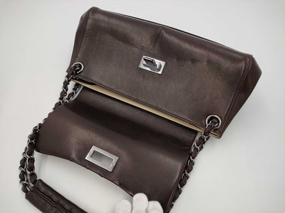 CHANEL Mademoiselle Shoulder Bag, Brown, No. 7