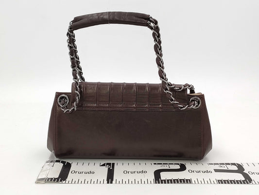 CHANEL Mademoiselle Shoulder Bag, Brown, No. 7