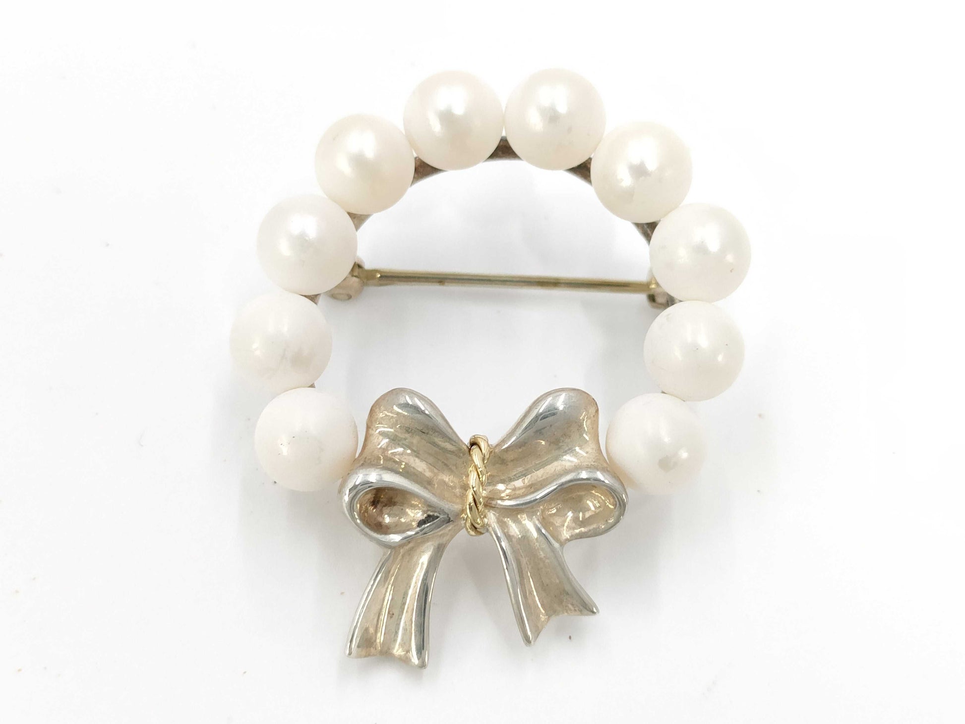 Tiffany & Co. Tiffany Pearl Brooch 750 x SS Brooch