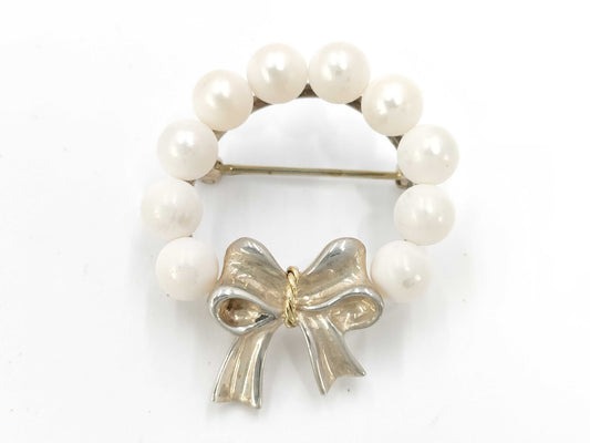 Tiffany & Co. Tiffany Pearl Brooch 750 x SS Brooch