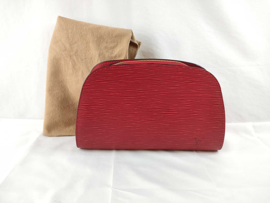 LOUIS VUITTON Epi Dauphine Red Clutch Bag