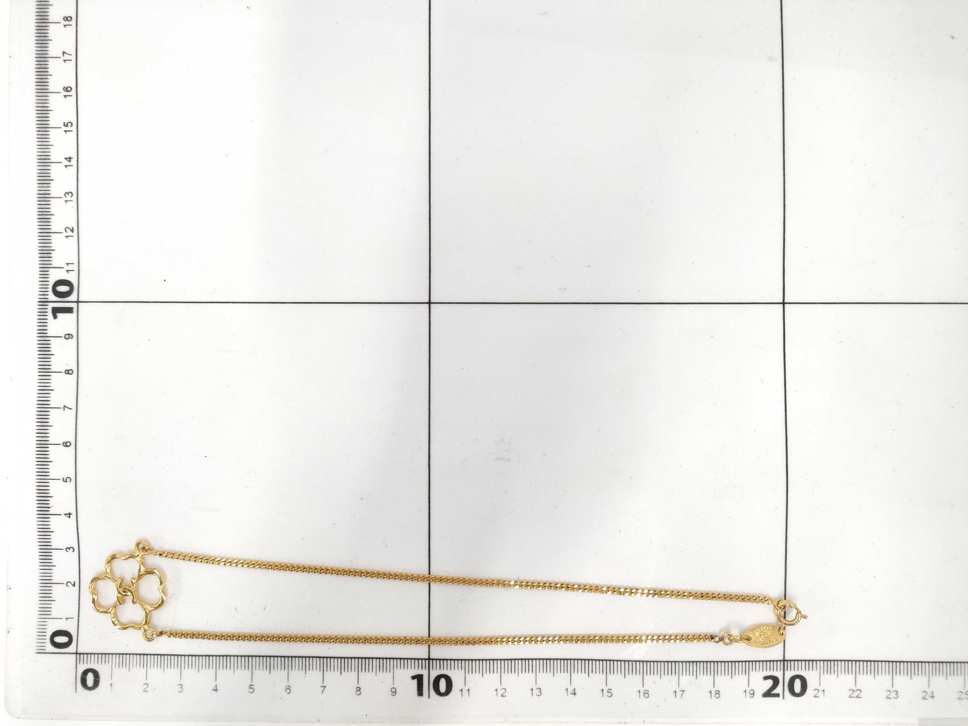 CHANEL Clover Coco Mark Necklace