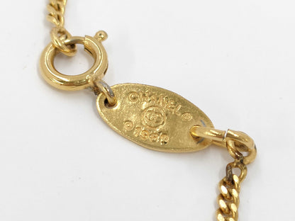 CHANEL Clover Coco Mark Necklace