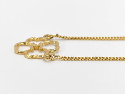 CHANEL Clover Coco Mark Necklace