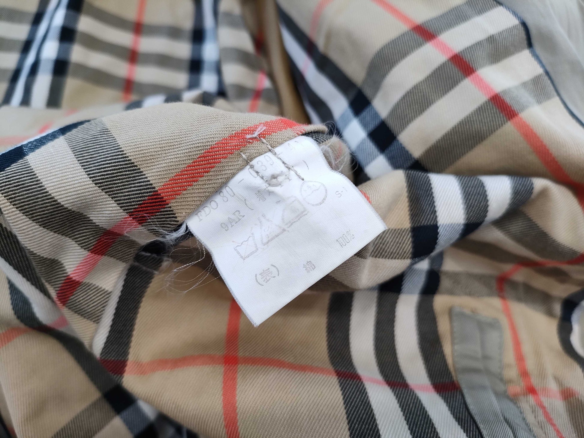 BURBERRY Belted Nova Check Khaki Long Coat with White Tag, 9AR C-TK83