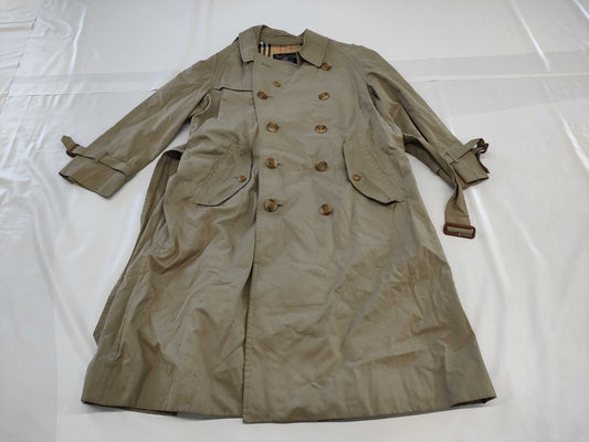 BURBERRY Belted Nova Check Khaki Trench Coat C-TK83 170 Coat