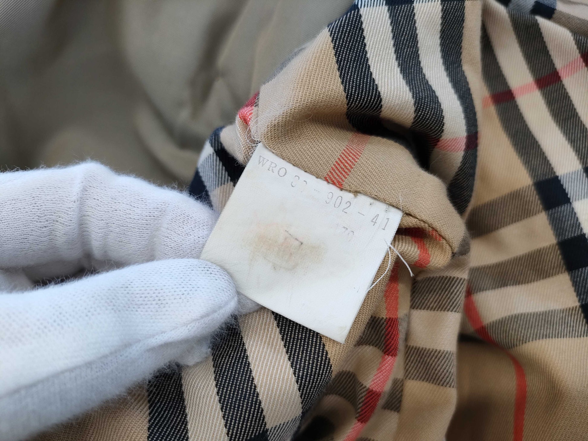 BURBERRY Belted Nova Check Khaki Trench Coat C-TK83 170 Coat