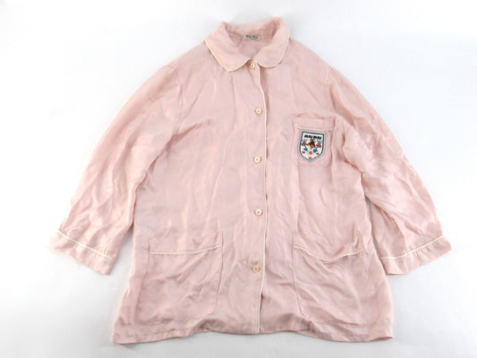 Miu Miu Miu Pajama Shirt, Size Small, Pink