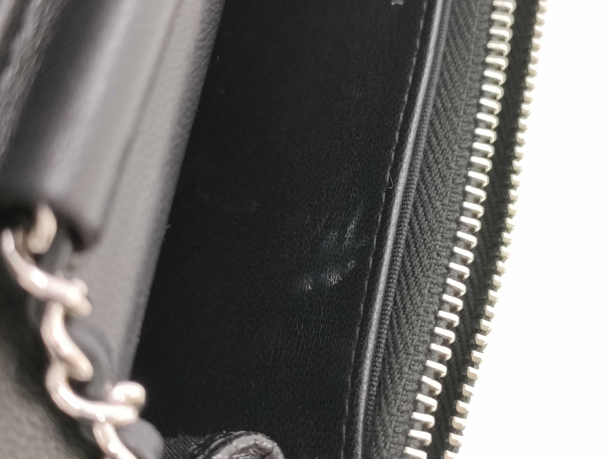 CHANEL Lizard Chain Wallet Shoulder Bag