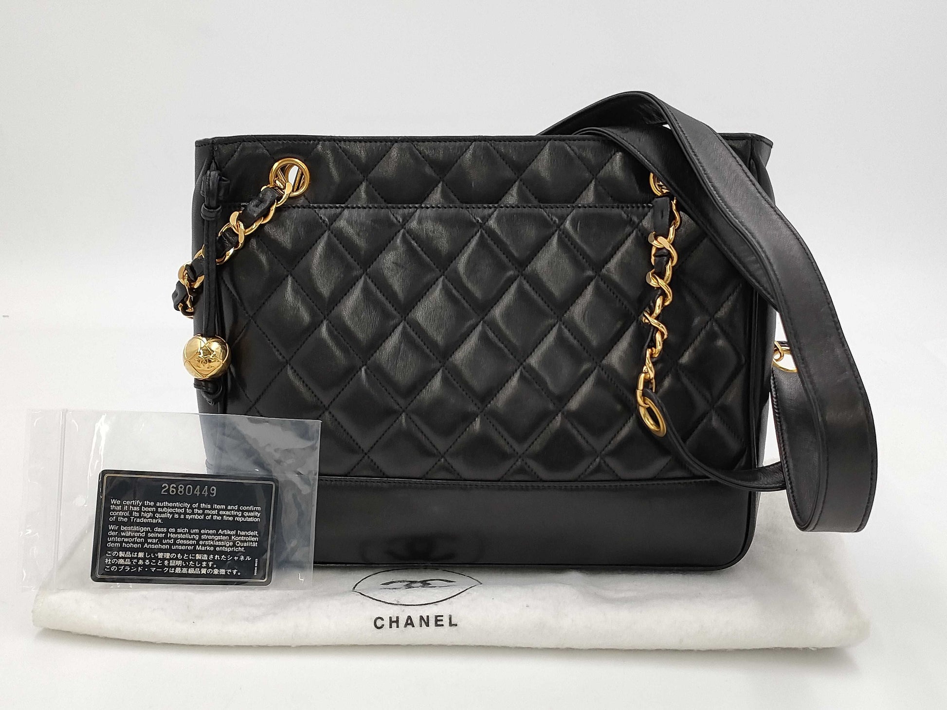 CHANEL Lamb Chain Tote Bag