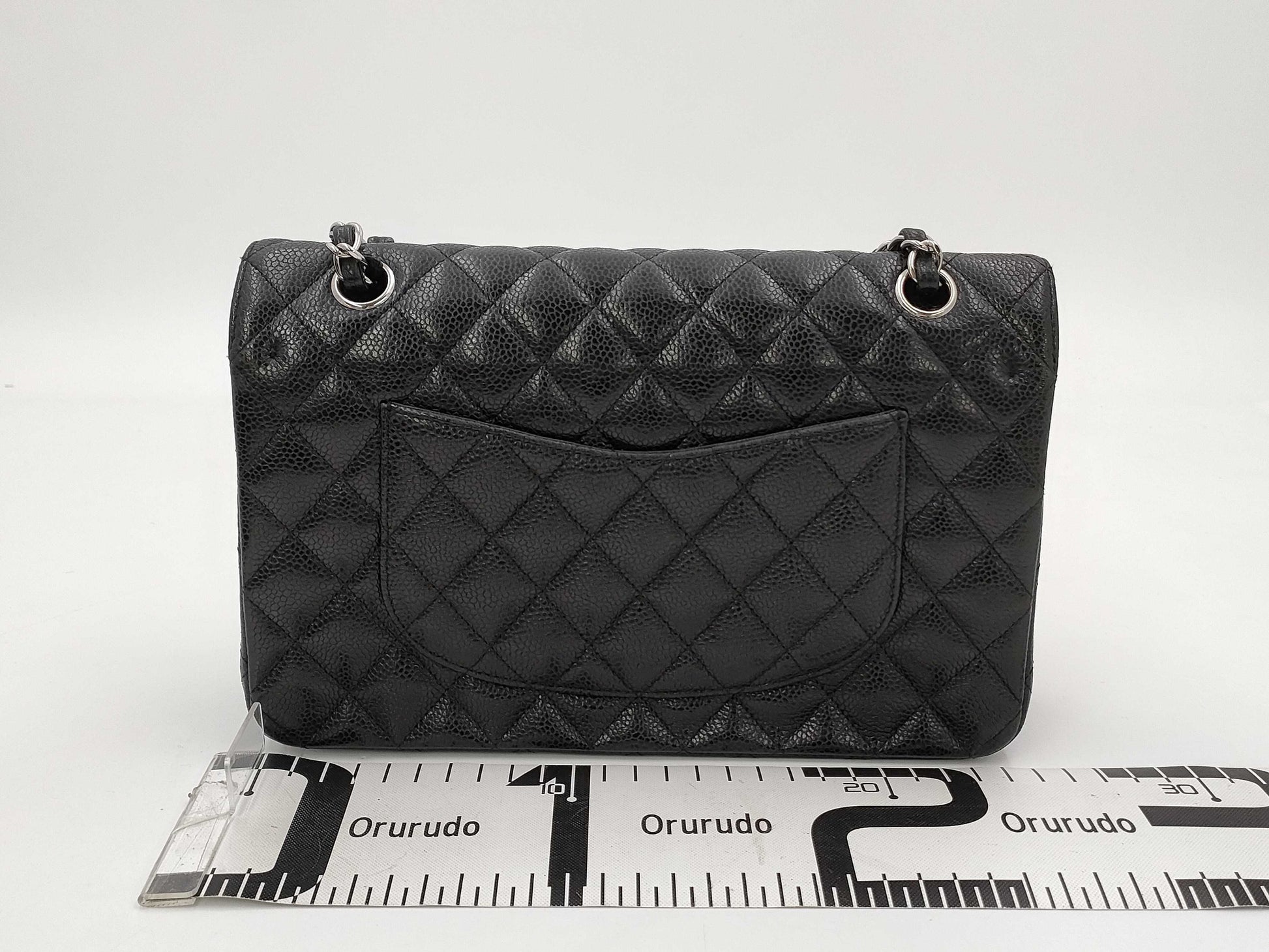 CHANEL Caviar Mato Double Flap Shoulder Bag