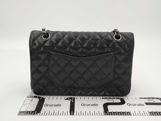 CHANEL Caviar Mato Double Flap Shoulder Bag