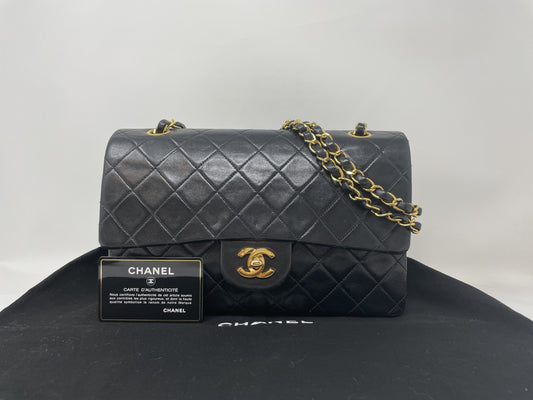 CHANEL CHANEL Shoulder Bag Matelasse Double Flap Black Shoulder Bag