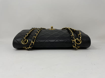 CHANEL CHANEL Matelasse Double Flap Shoulder Bag Black Shoulder Bag