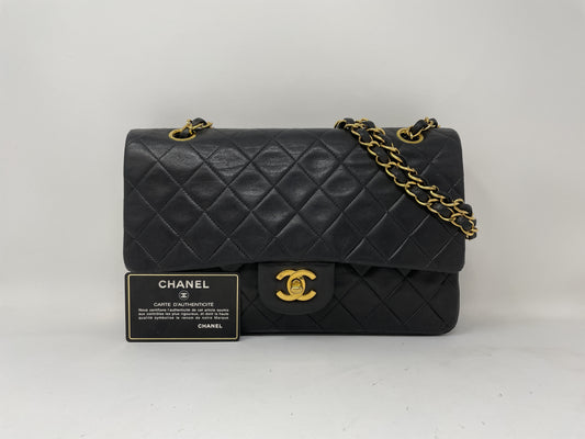 CHANEL CHANEL Matelasse Double Flap Shoulder Bag Black Shoulder Bag