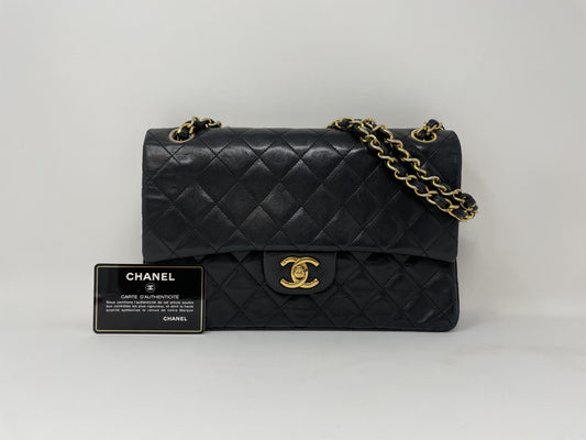 CHANEL CHANEL Matelasse Double Flap Shoulder Bag Black Shoulder Bag