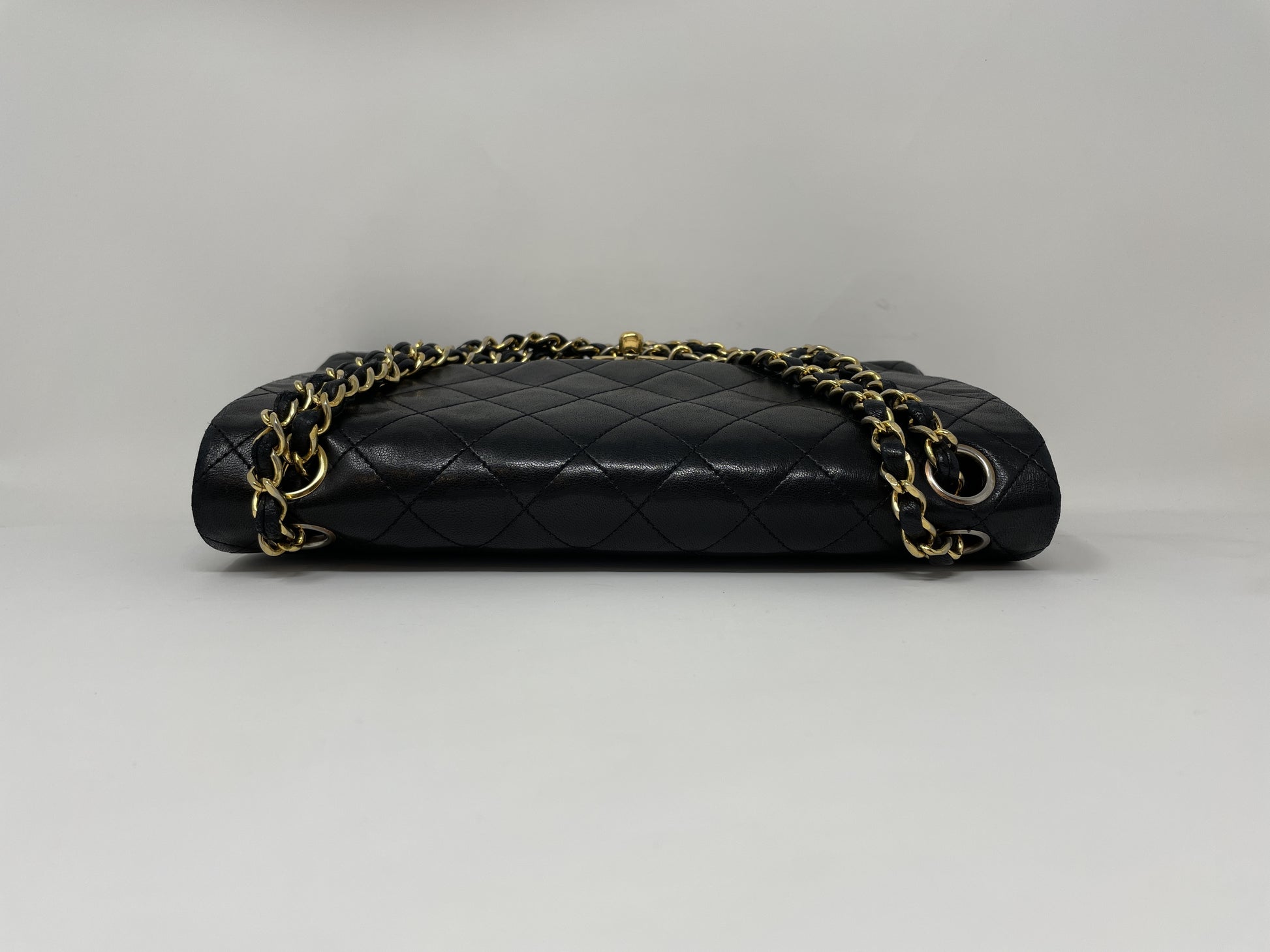 CHANEL CHANEL Matelasse Double Flap Shoulder Bag Black Shoulder Bag