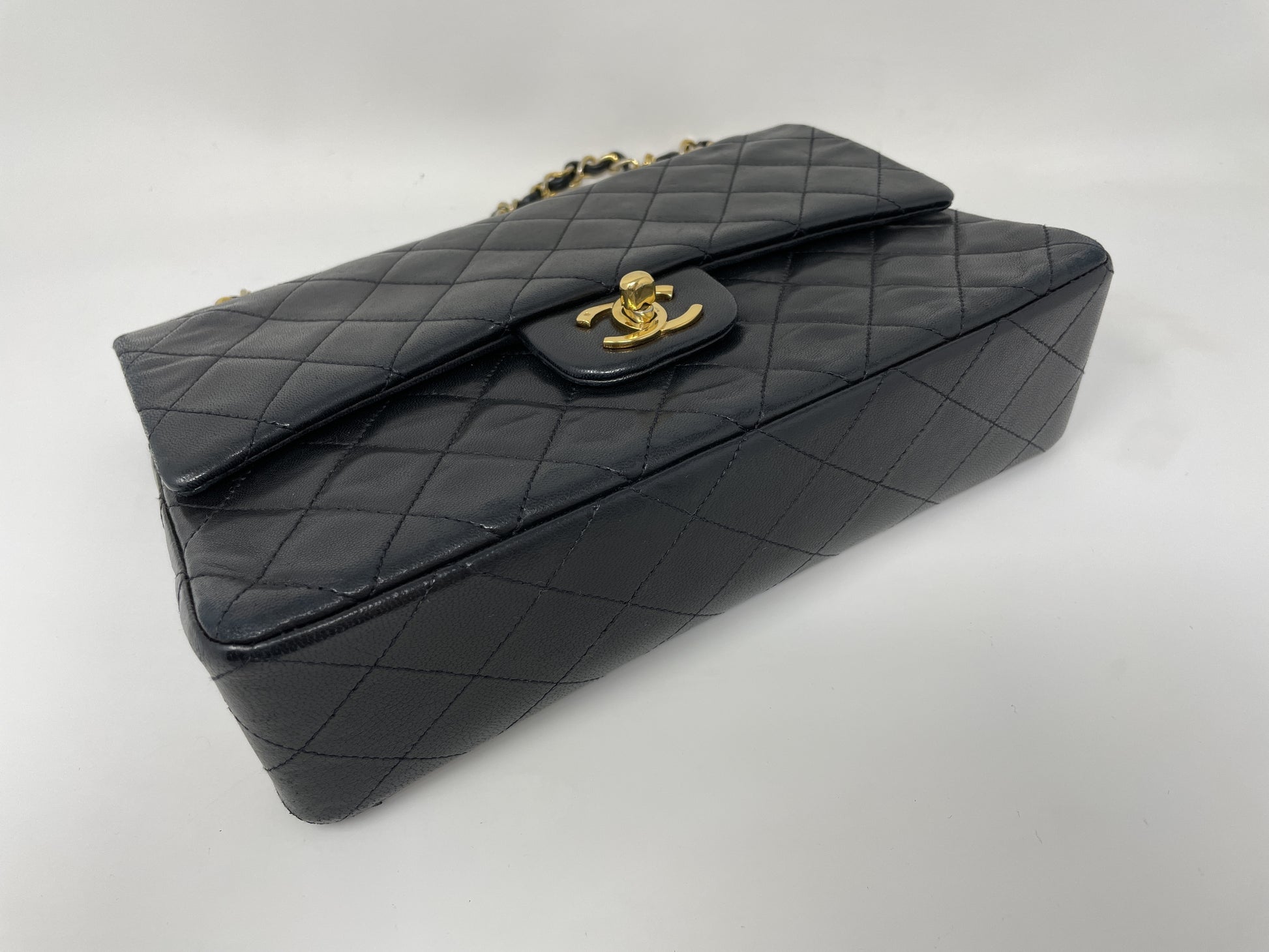 CHANEL CHANEL Matelasse Double Flap Shoulder Bag Black Shoulder Bag