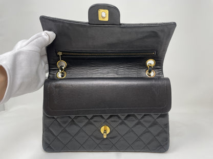 CHANEL CHANEL Matelasse Double Flap Shoulder Bag Black Shoulder Bag