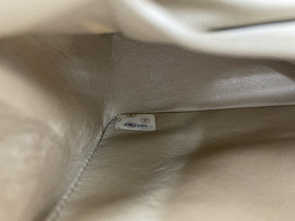 CHANEL CHANEL Shoulder Bag Lambskin Wave Stitch Beige Shoulder Bag