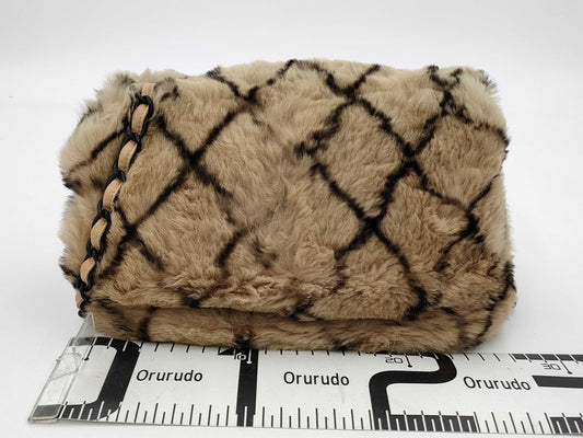 CHANEL Chanel Fur Matelasse Shoulder Bag