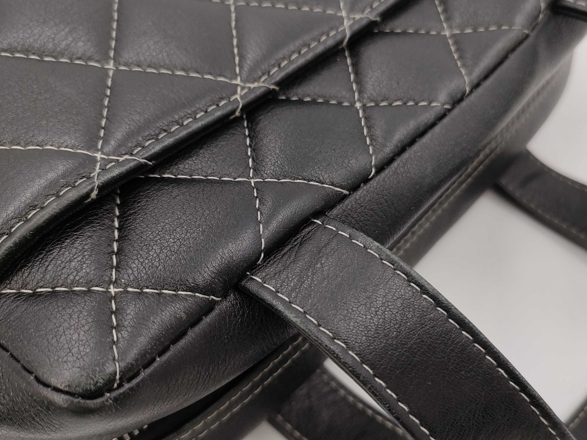 CHANEL Deka Coco Mark 2-way Handbag