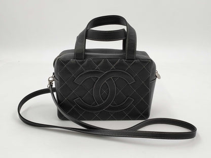 CHANEL Deka Coco Mark 2-way Handbag