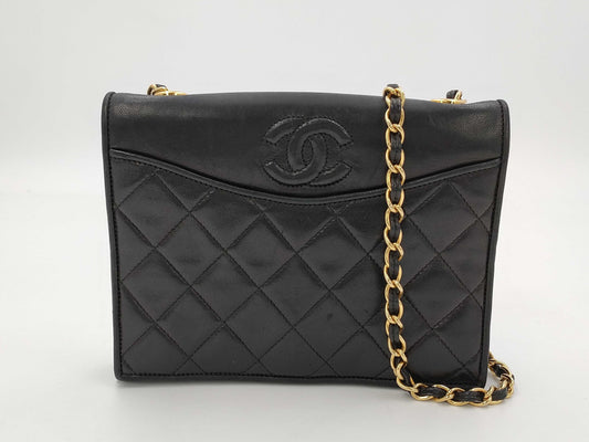 CHANEL Lamb Matelasse Coco Mark Shoulder Bag